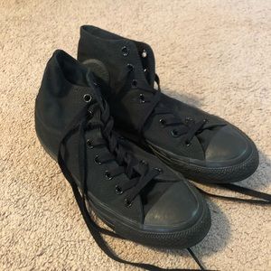 All black Converse - high tops